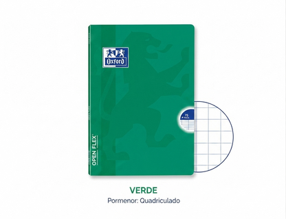 Caderno A4 Oxford OpenFlex Quadriculado | Capa Flexível 48 Folhas 90g