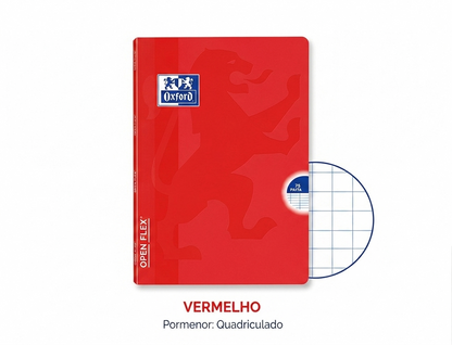 Caderno A4 Oxford OpenFlex Quadriculado | Capa Flexível 48 Folhas 90g