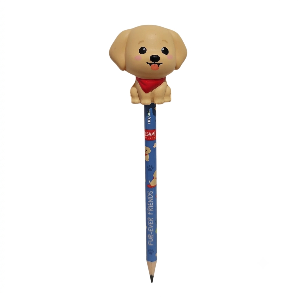 Lápis HB Squeezies Golden Legami | Lápis Escolar com Boneco Squishy para Escrita e Desenho