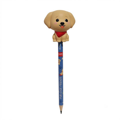 Lápis HB Squeezies Golden Legami | Lápis Escolar com Boneco Squishy para Escrita e Desenho