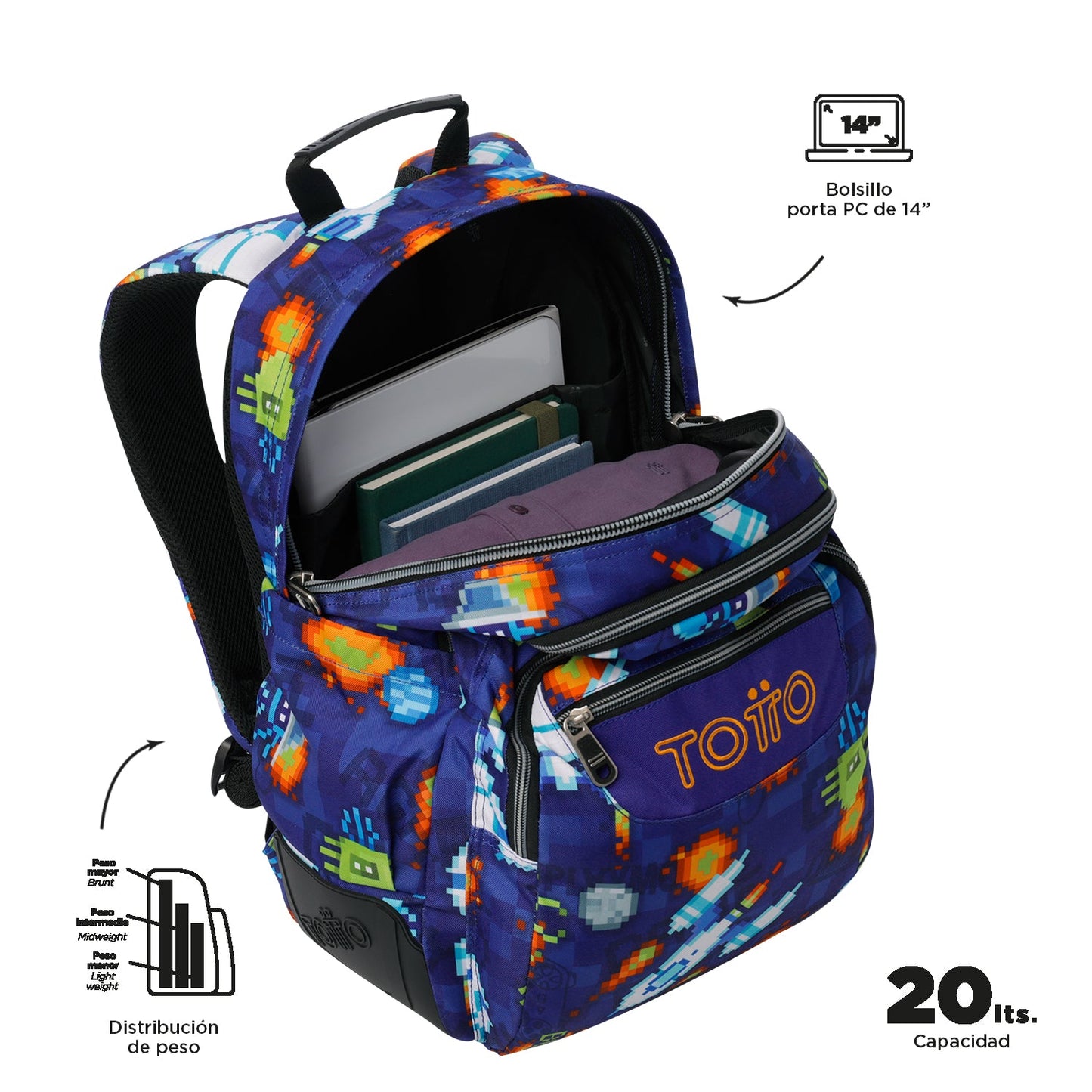 Mochila Escolar Rayol 8FK