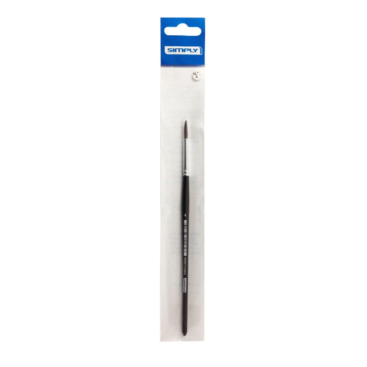 Pincel Redondo Simply Nº 4 | Pincel para Aguarela e Pintura