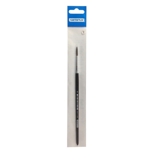 Pincel Redondo Simply Nº 6 | Pincel para Aguarela e Pintura