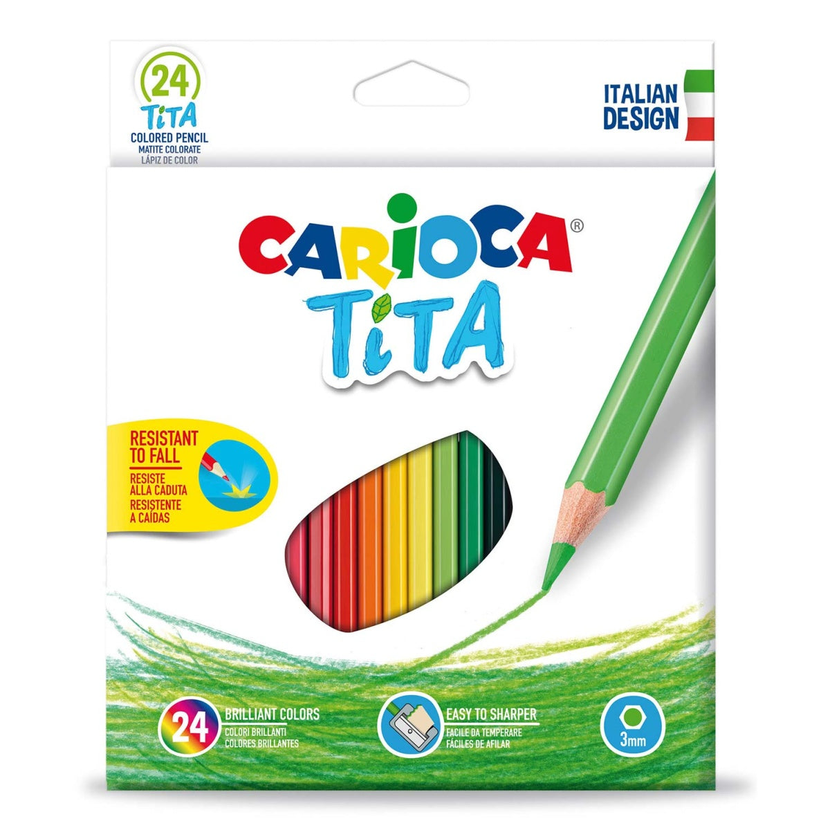 Lápis de Cor Carioca Tita | Caixa com 24 Cores