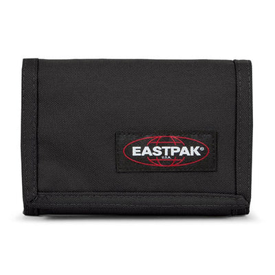 Carteira Eastpak Crew Single Black com Velcro para Cartões, Porta-Moedas e Notas