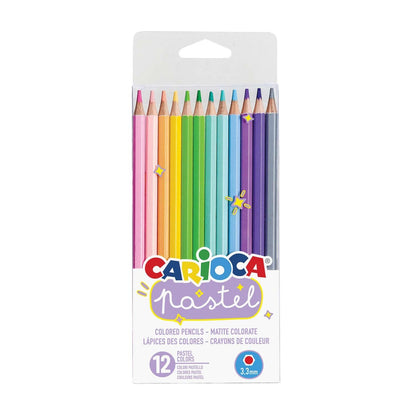Lápis de Cor Carioca Pastel | Caixa com 12 Cores
