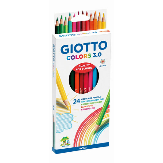 Lápis de Cor Giotto Colors 3.0 | Caixa com 24 Cores