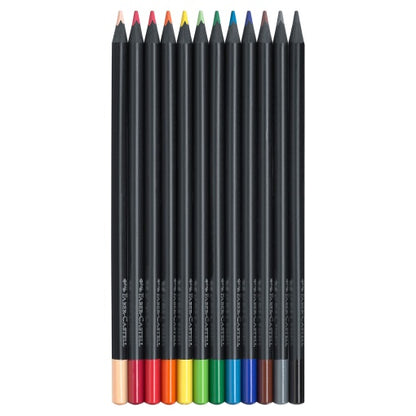 Lápis de Cor Faber-Castell Black Edition – Caixa com 12 Cores