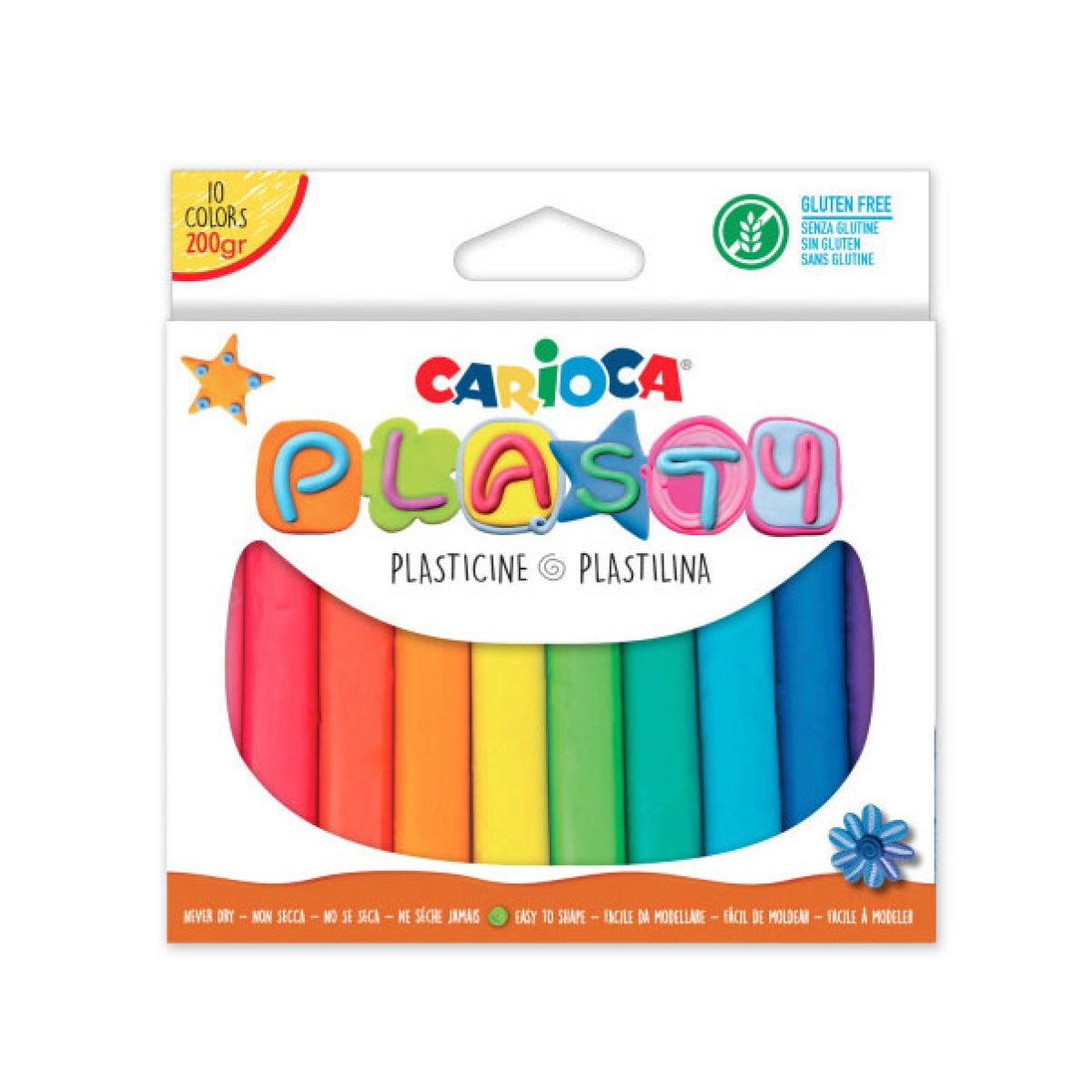Plasticina Carioca Plasty | 10 Cores x 20g