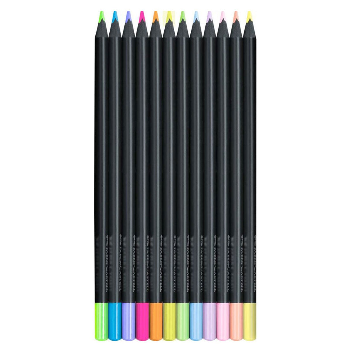 Lápis de Cor Faber-Castell Black Edition – Caixa com 12 Cores Pastel