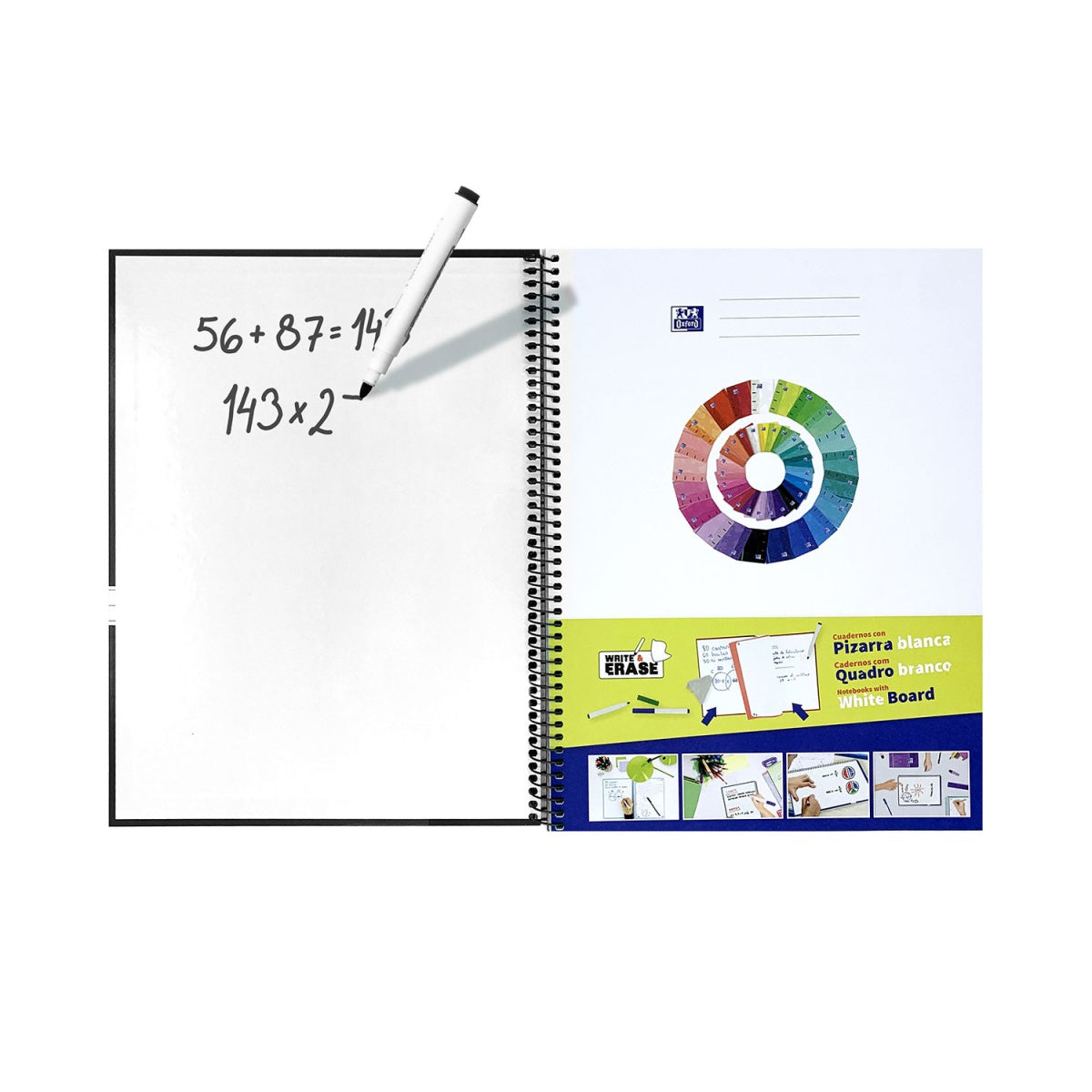 Caderno Oxford Cores Pastel Capa Dura