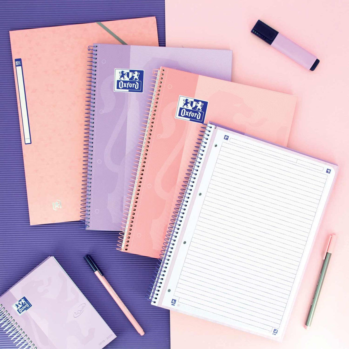 Caderno Oxford Cores Pastel Capa Dura