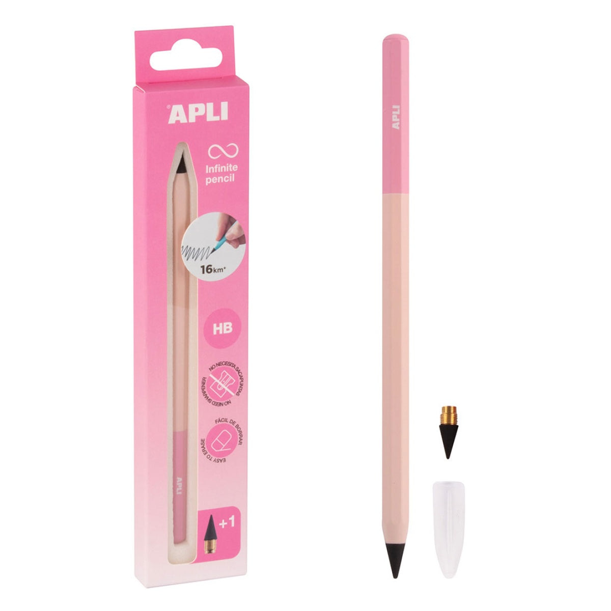 Lápis infinito HB e recarga de mina APLI Nordik