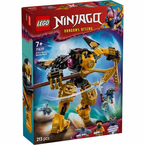 LEGO NINJAGO 71839 embalagem do Mech de Batalha Spinjitzu do Arin