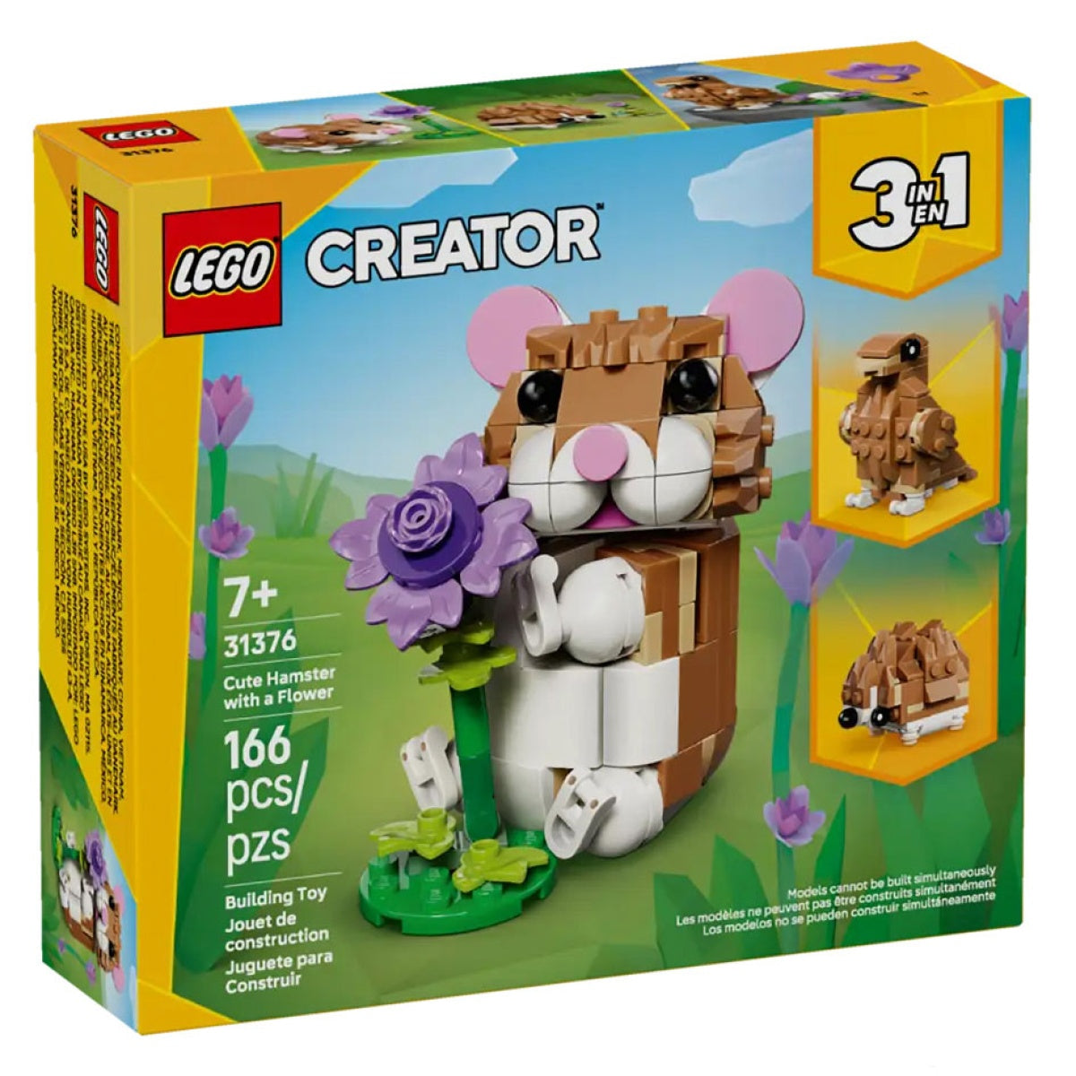 LEGO Creator 3 em 1 Hamster Adorável com Flor