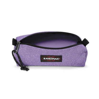 Estojo Eastpak Benchmark Single Sparkly Dahlia | Estojo Escolar Brilhante para Canetas, Lápis e Material Escolar