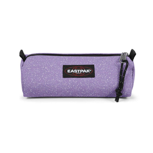 Estojo Eastpak Benchmark Single Sparkly Dahlia | Estojo Escolar Brilhante para Canetas, Lápis e Material Escolar