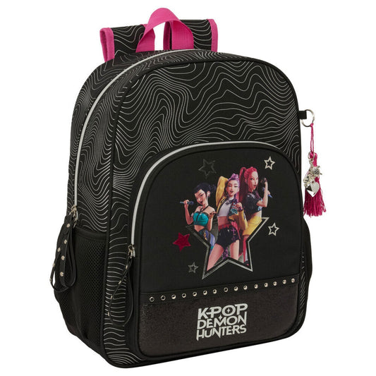 Mochila Escolar K-Pop Demon Hunters Energy 19L | Adaptável a Trolley
