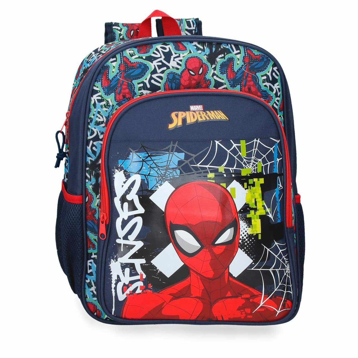 Mochila Escolar Marvel Graffiti of Spider-Man 16L | Adaptável a Trolley