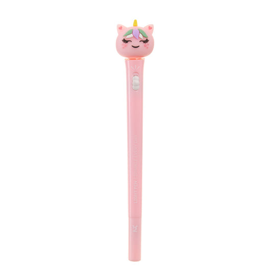 Esferográfica com Luz Unicórnio Rosa BACK2FUN