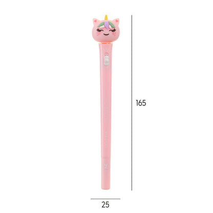 Esferográfica com Luz Unicórnio Rosa BACK2FUN