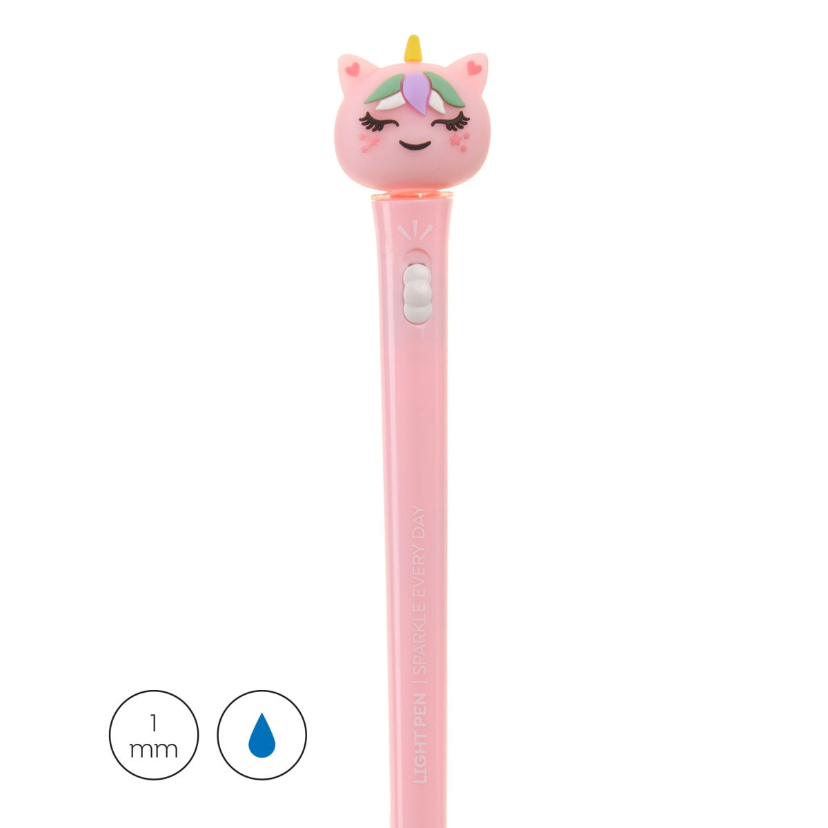 Esferográfica com Luz Unicórnio Rosa BACK2FUN