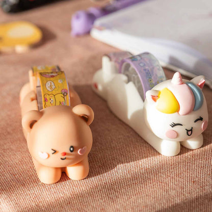 Desenrolador Tape It Easy + Fita Decorativa Washi Tape Urso BACK2FUN