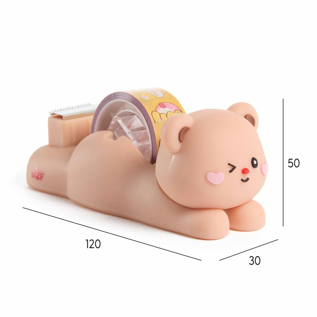 Desenrolador Tape It Easy + Fita Decorativa Washi Tape Urso BACK2FUN