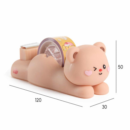 Desenrolador Tape It Easy + Fita Decorativa Washi Tape Urso BACK2FUN