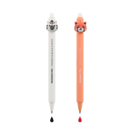 Set 2 Canetas Apagáveis Zebra e Panda Vermelho BACK2FUN