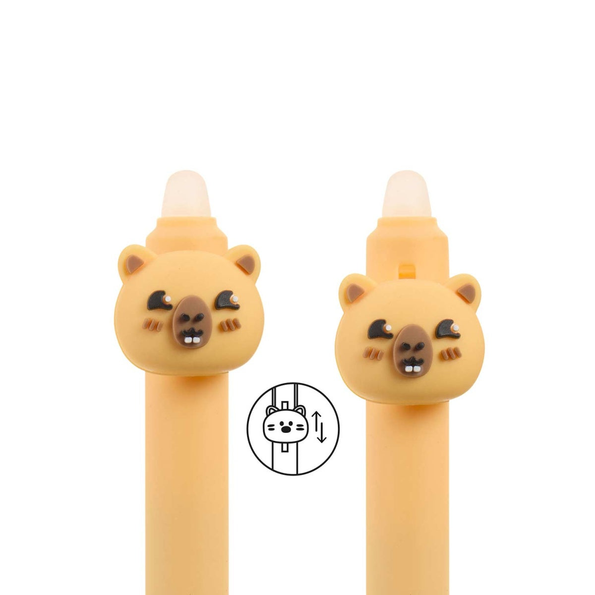 Set 2 Canetas Apagáveis Monstro e Capivara BACK2FUN