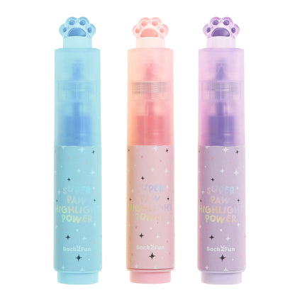 Conjunto 3 Sublinhadores Patita Cores Pastel BACK2FUN
