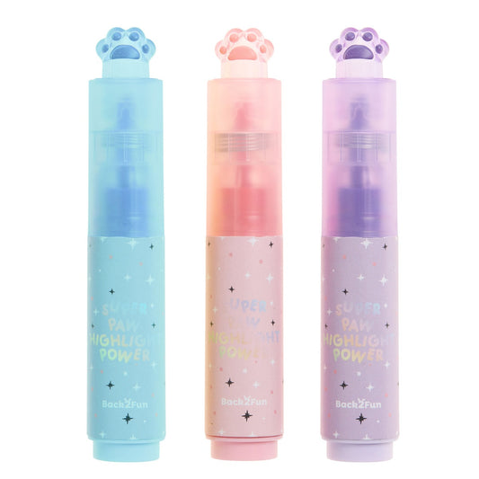 Conjunto 3 Sublinhadores Patita Cores Pastel BACK2FUN