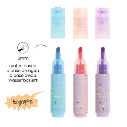 Conjunto 3 Sublinhadores Patita Cores Pastel BACK2FUN