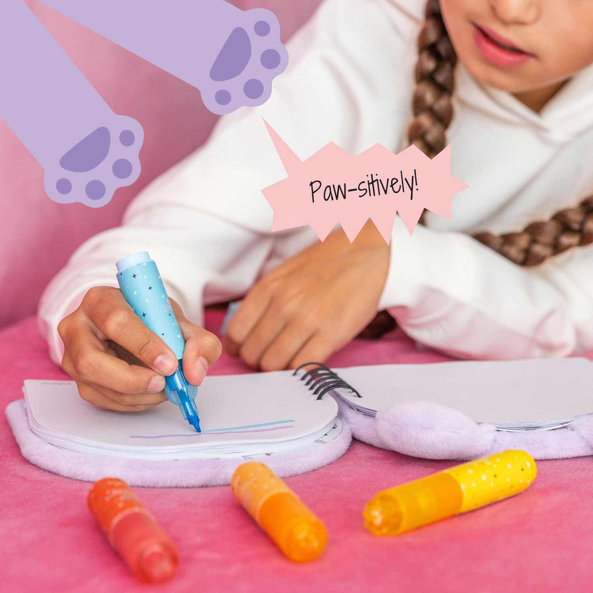 Conjunto 3 Sublinhadores Patita Cores Pastel BACK2FUN