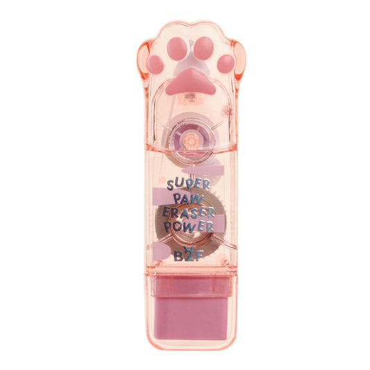 Corretor de Fita com Borracha Patita Rosa BACK2FUN