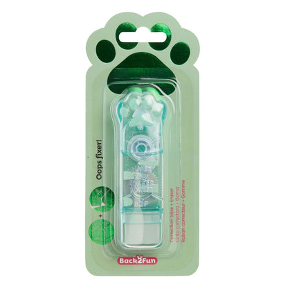 Corretor de Fita com Borracha Patita Verde BACK2FUN