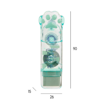 Corretor de Fita com Borracha Patita Verde BACK2FUN