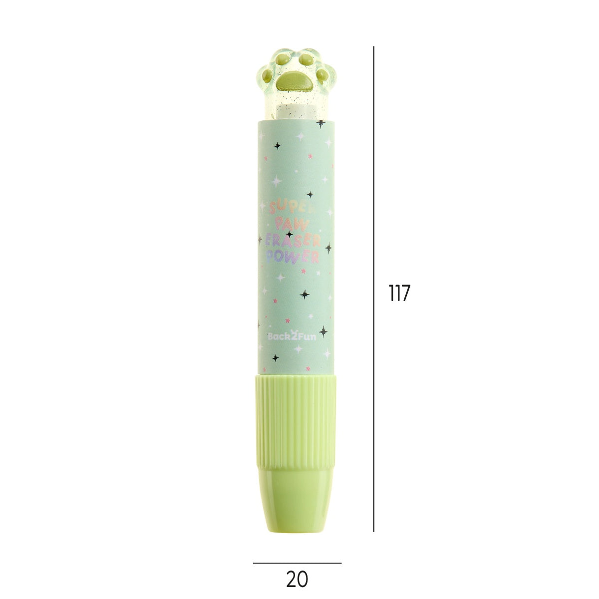 Borracha Stick Patita Verde BACK2FUN