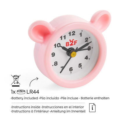 Relógio Despertador Digital  Wonder Time Urso Rosa BACK2FUN