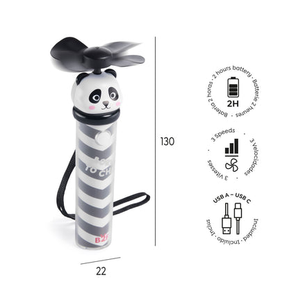 Mini Ventoinha Portátil Panda BACK2FUN