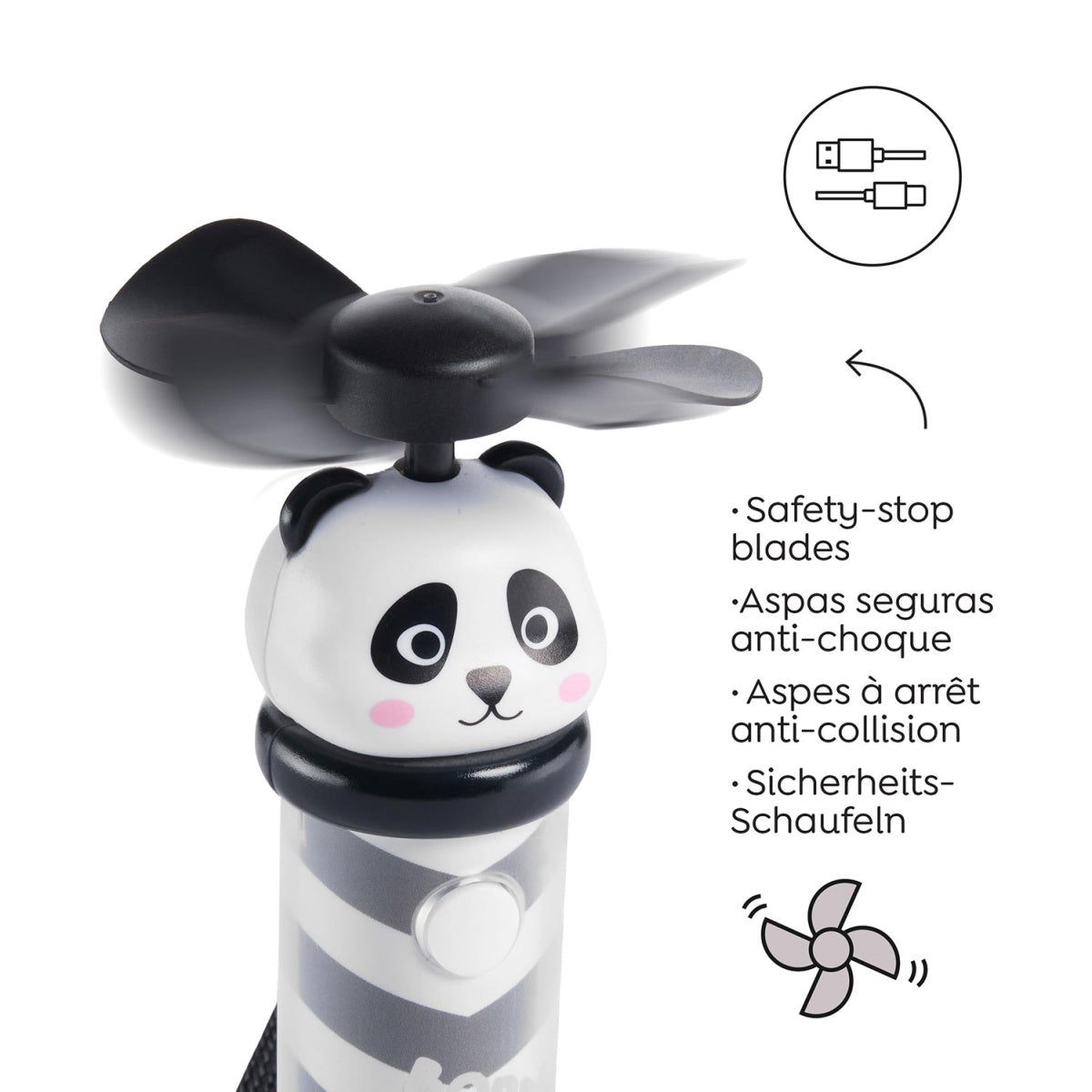 Mini Ventoinha Portátil Panda BACK2FUN