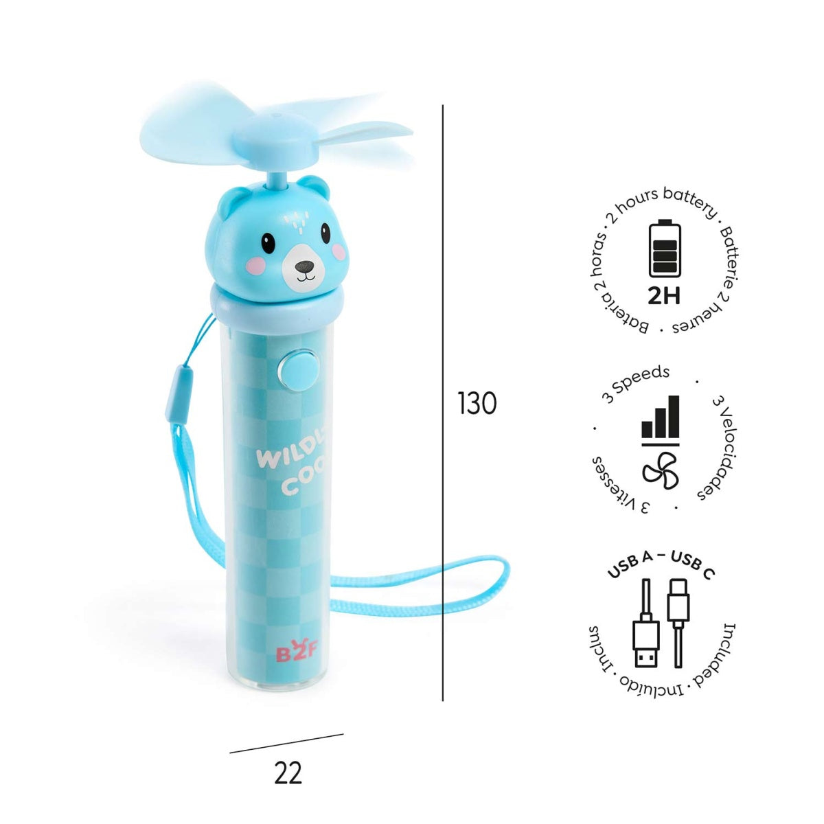 Mini Ventoinha Portátil Urso BACK2FUN