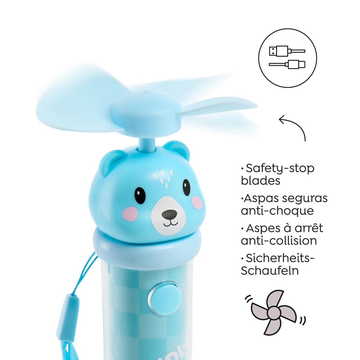 Mini Ventoinha Portátil Urso BACK2FUN
