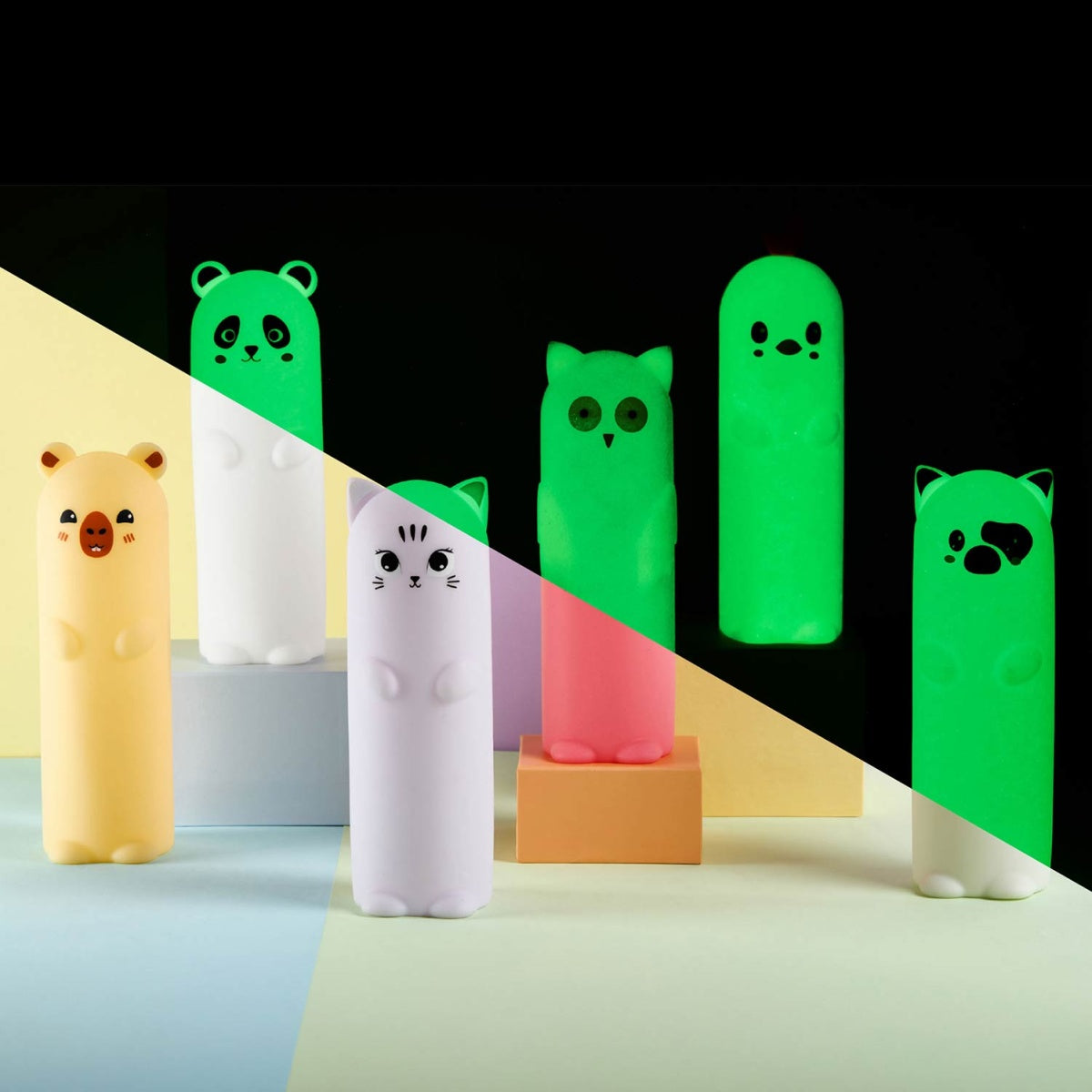 Estojo de Silicone Brilha no Escuro Cão BACK2FUN