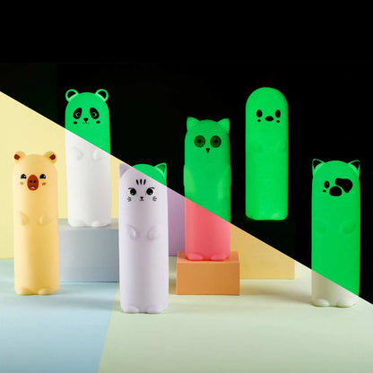 Estojo de Silicone Brilha no Escuro Gato BACK2FUN