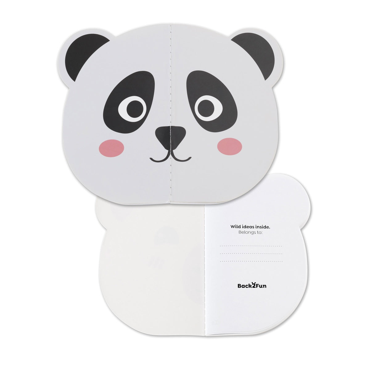Conjunto 2 Cadernos Lisos Panda/Capivara BACK2FUN