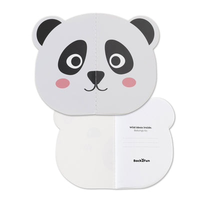 Conjunto 2 Cadernos Lisos Panda/Capivara BACK2FUN