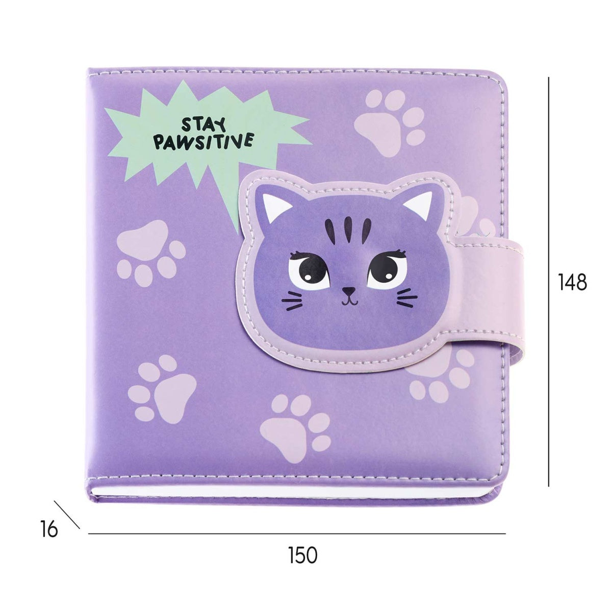 Caderno Acolchoado Liso Gato BACK2FUN