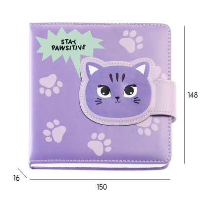 Caderno Acolchoado Liso Gato BACK2FUN